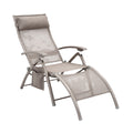 Adjustable Outdoor Reclining Chair with Headrest and Supportive Frame